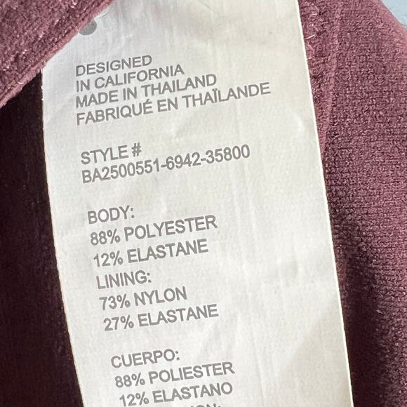 New Fabletics Principal Longline Medium Impact Sport Bra Women's M Dark Red Pad - Picture 4 of 4